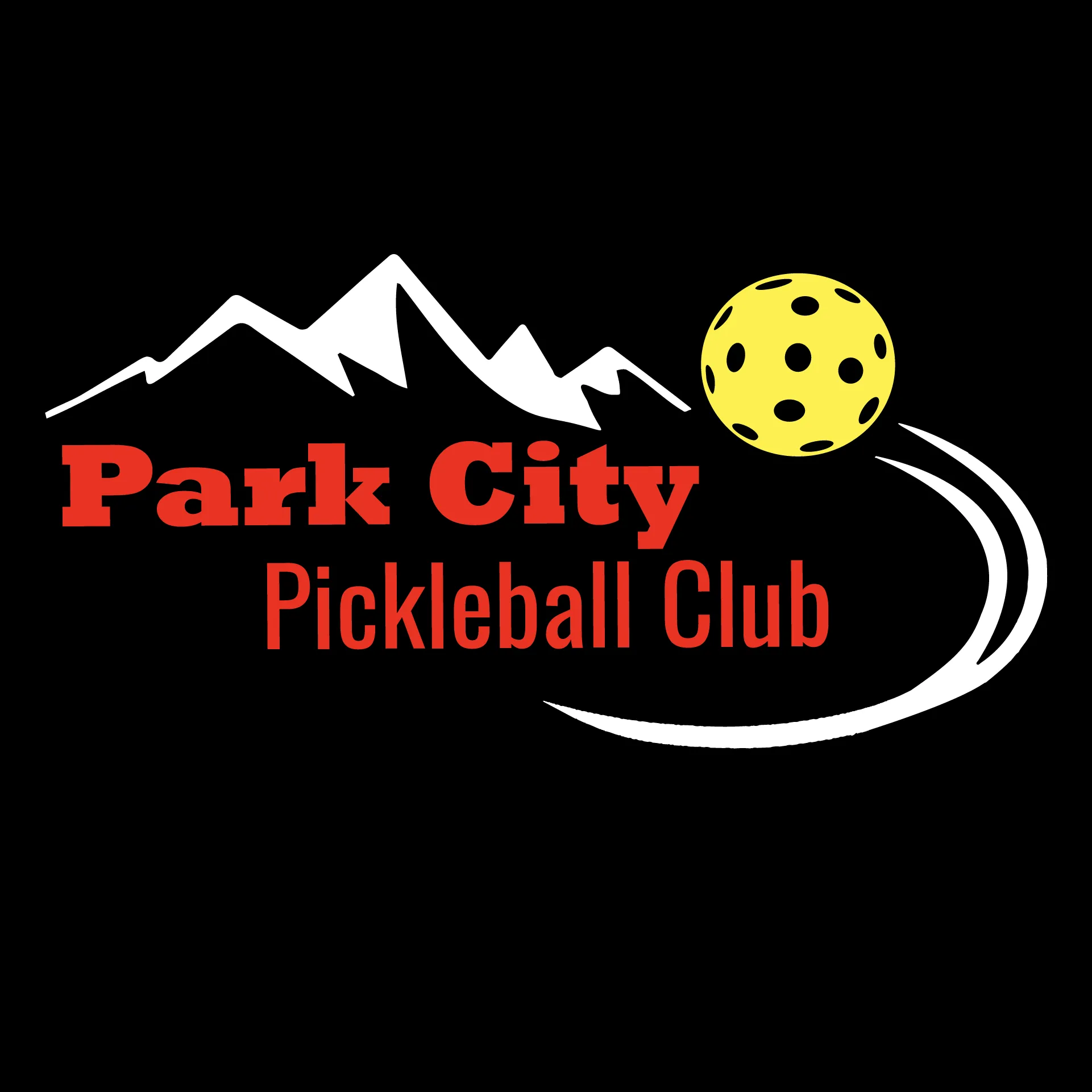 Park City Pickleball Club (Red Words) | Youth Short Sleeve Atheletic Shirt | 100% Polyester