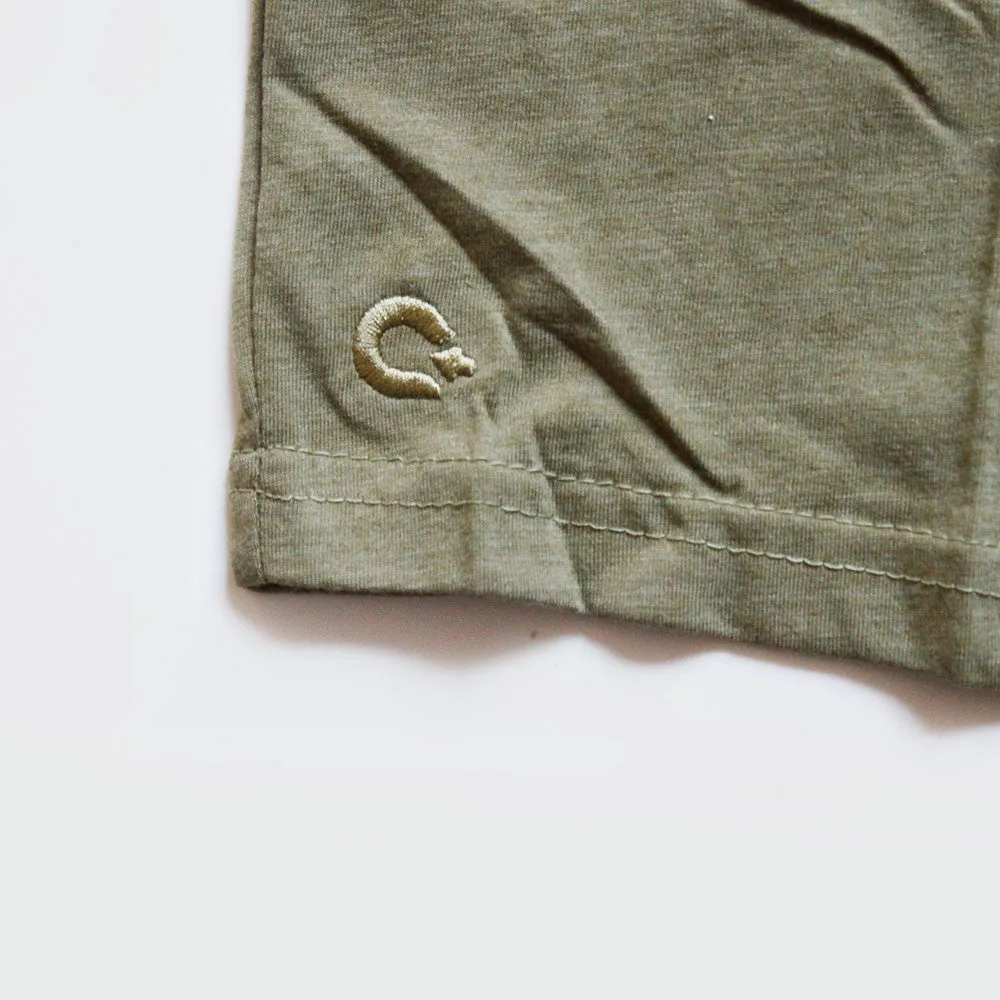 Premium V-neck Tee - Army Green