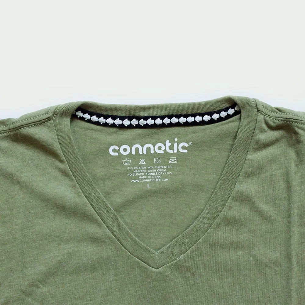 Premium V-neck Tee - Army Green