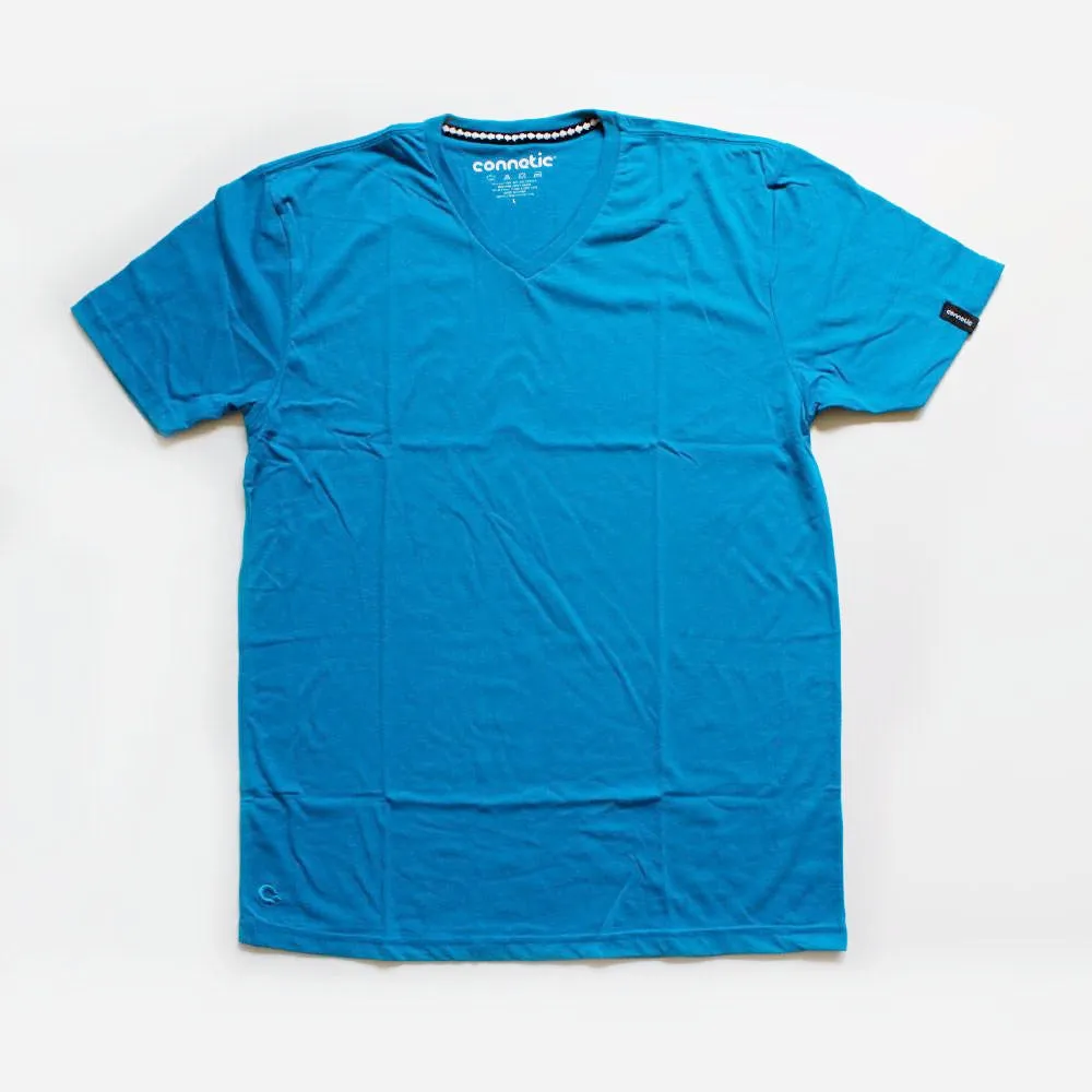 Premium V-neck Tee- Sky Blue