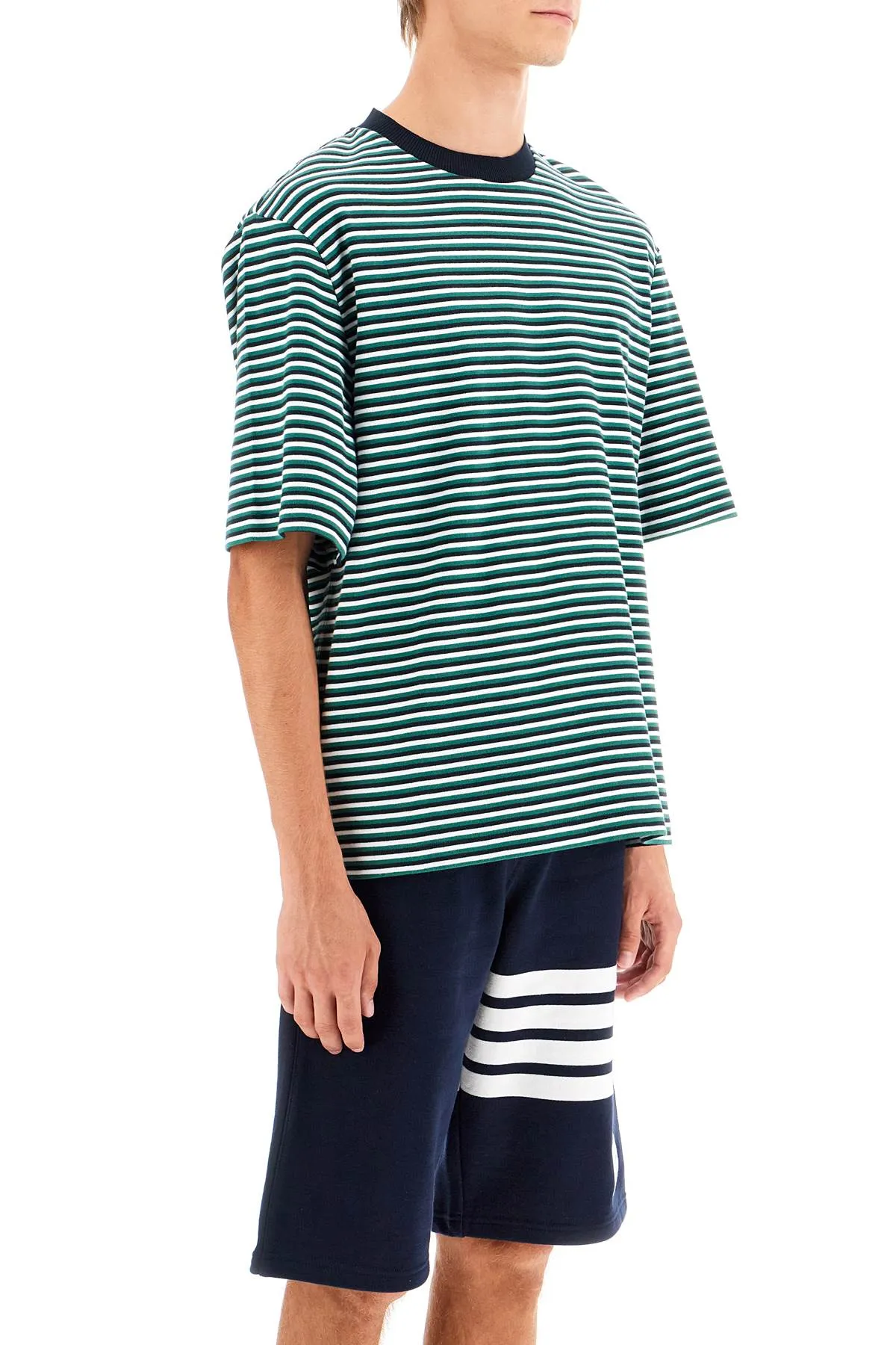 "striped oversized jersey t-shirt"