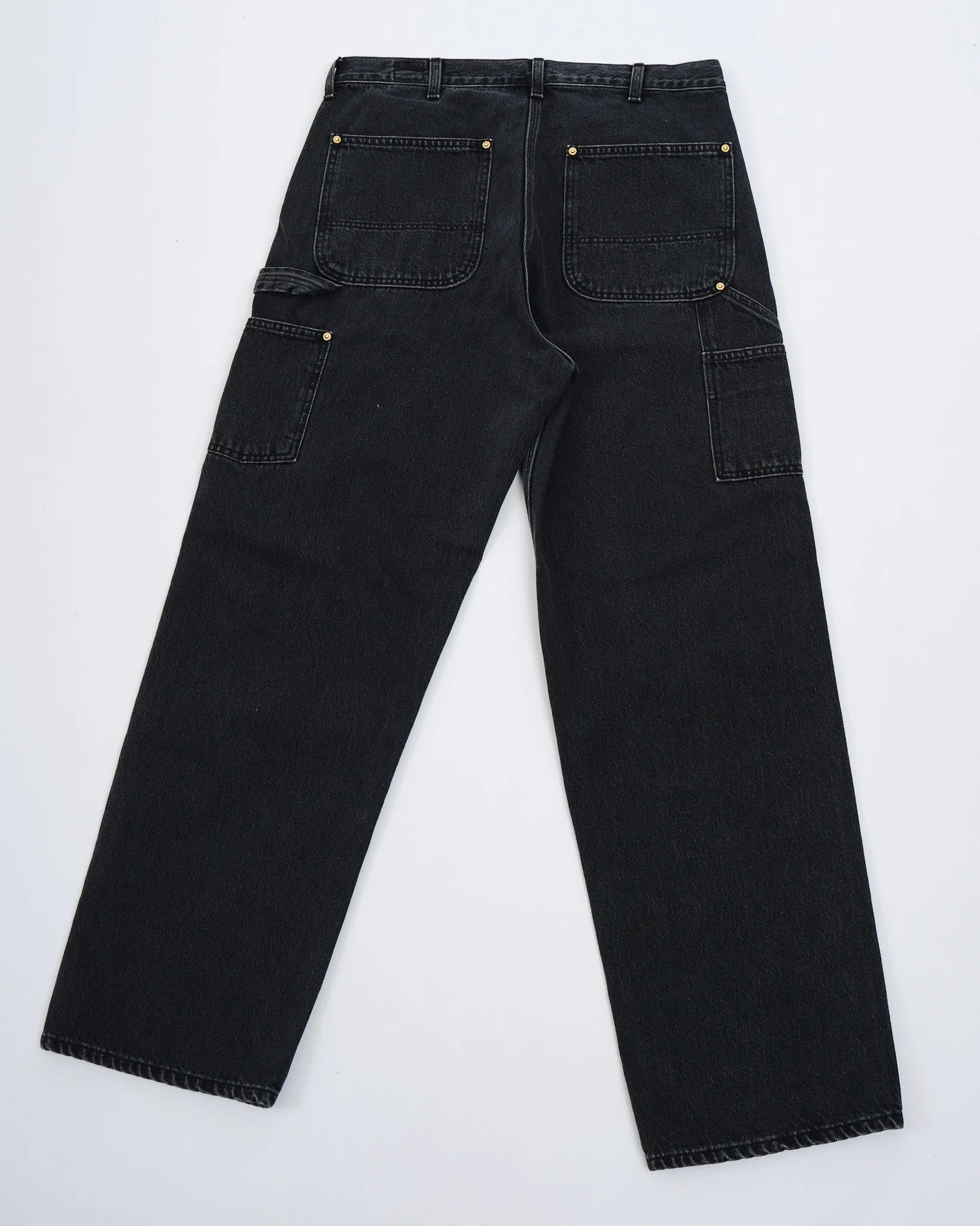 RELAX FIT PAINTER PANTS BLACK DENIM STONE