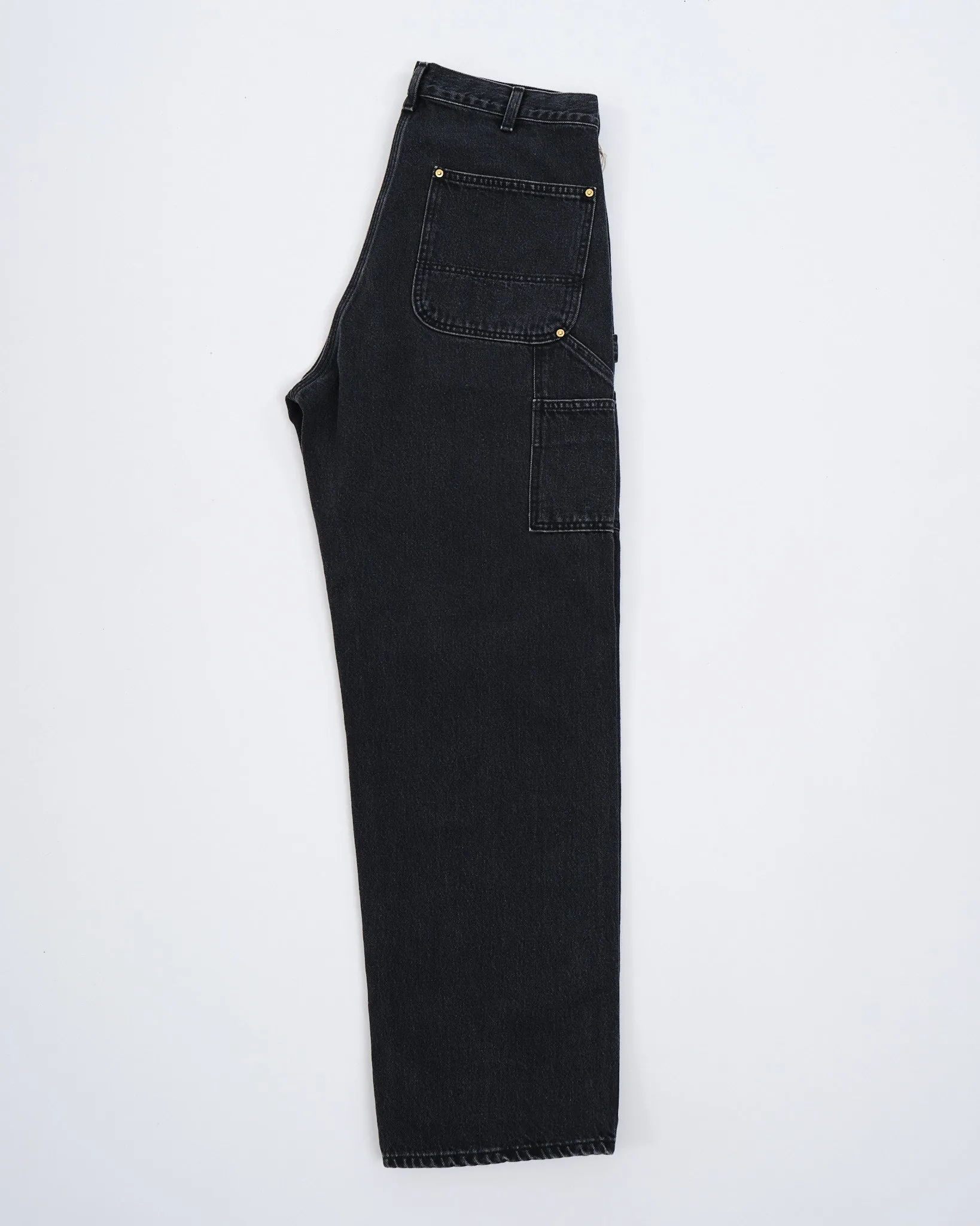 RELAX FIT PAINTER PANTS BLACK DENIM STONE