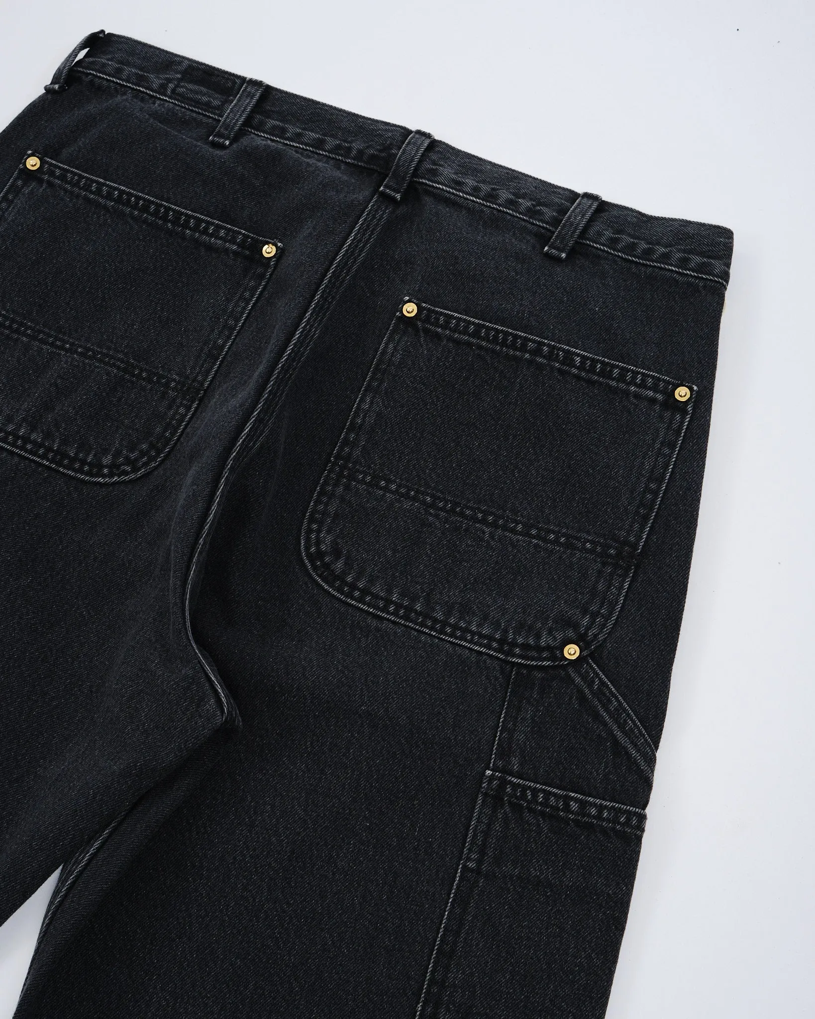 RELAX FIT PAINTER PANTS BLACK DENIM STONE