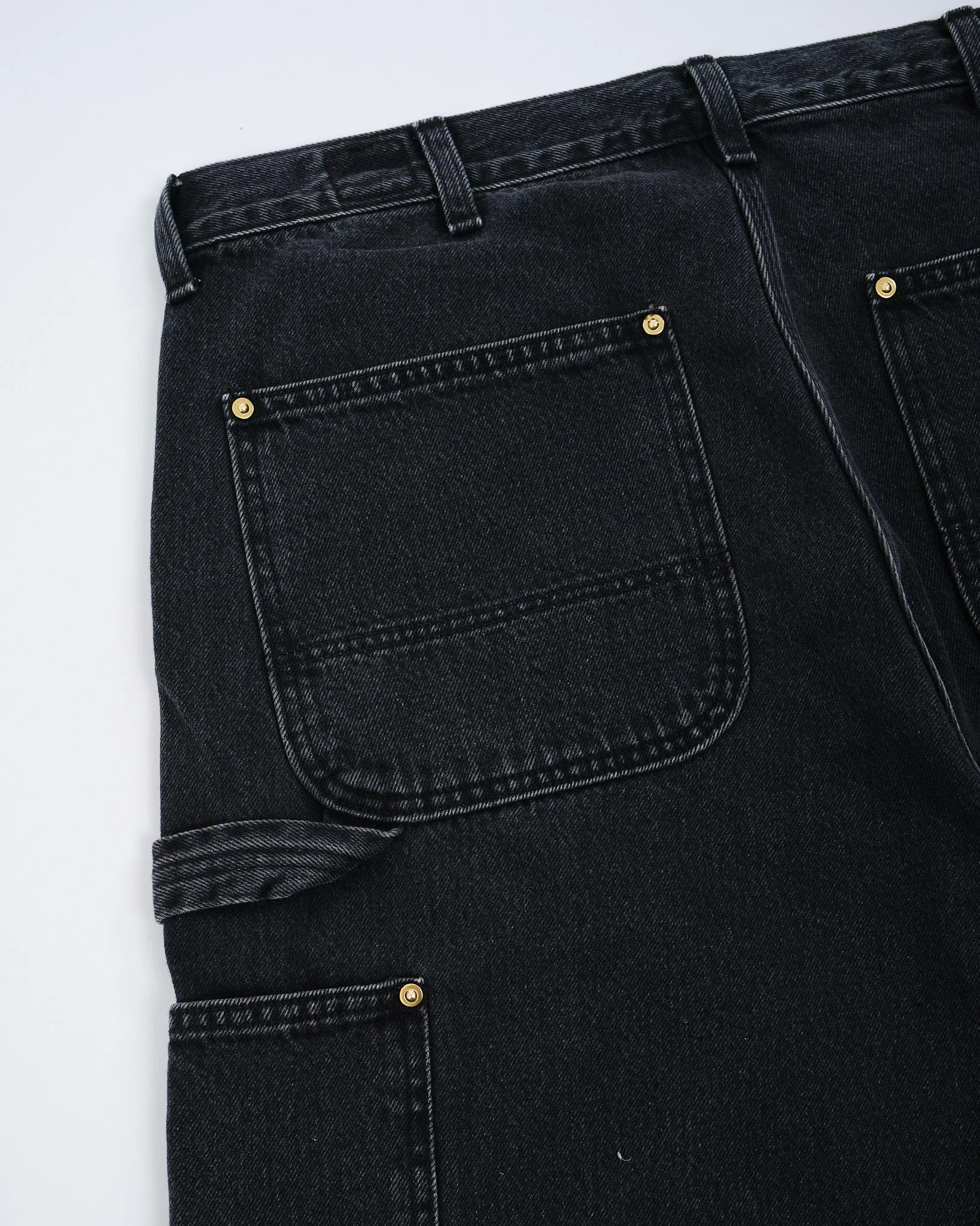 RELAX FIT PAINTER PANTS BLACK DENIM STONE
