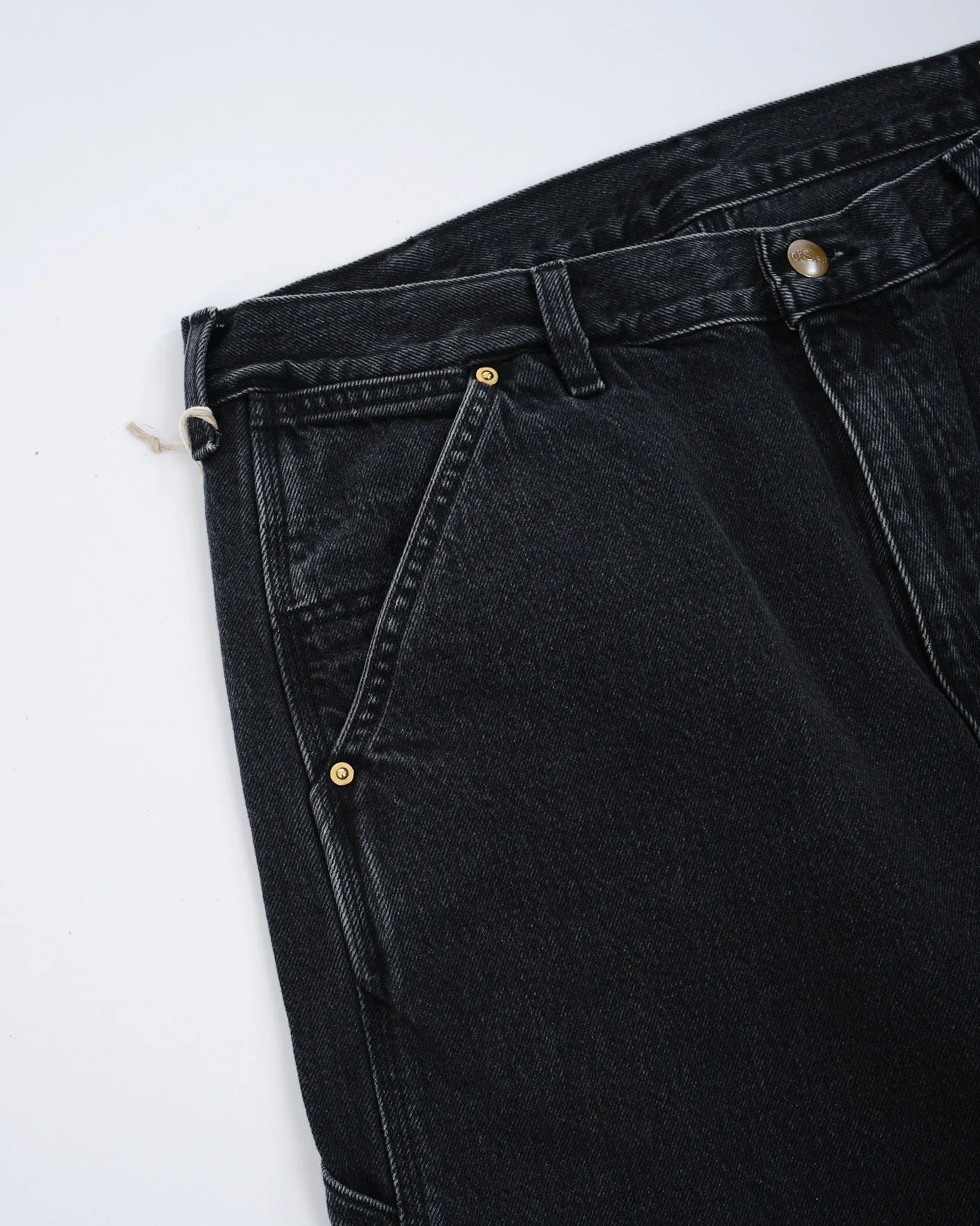 RELAX FIT PAINTER PANTS BLACK DENIM STONE