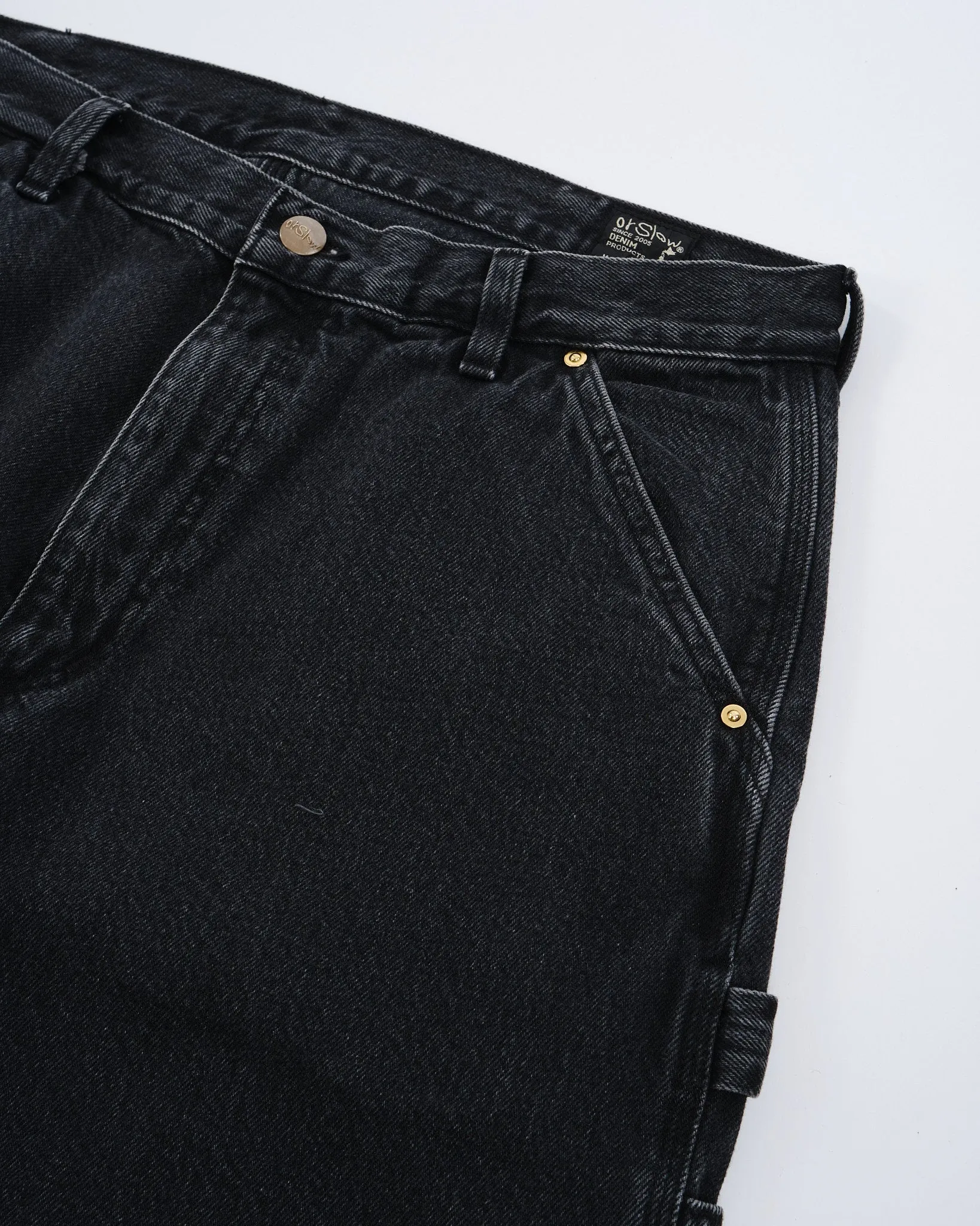 RELAX FIT PAINTER PANTS BLACK DENIM STONE