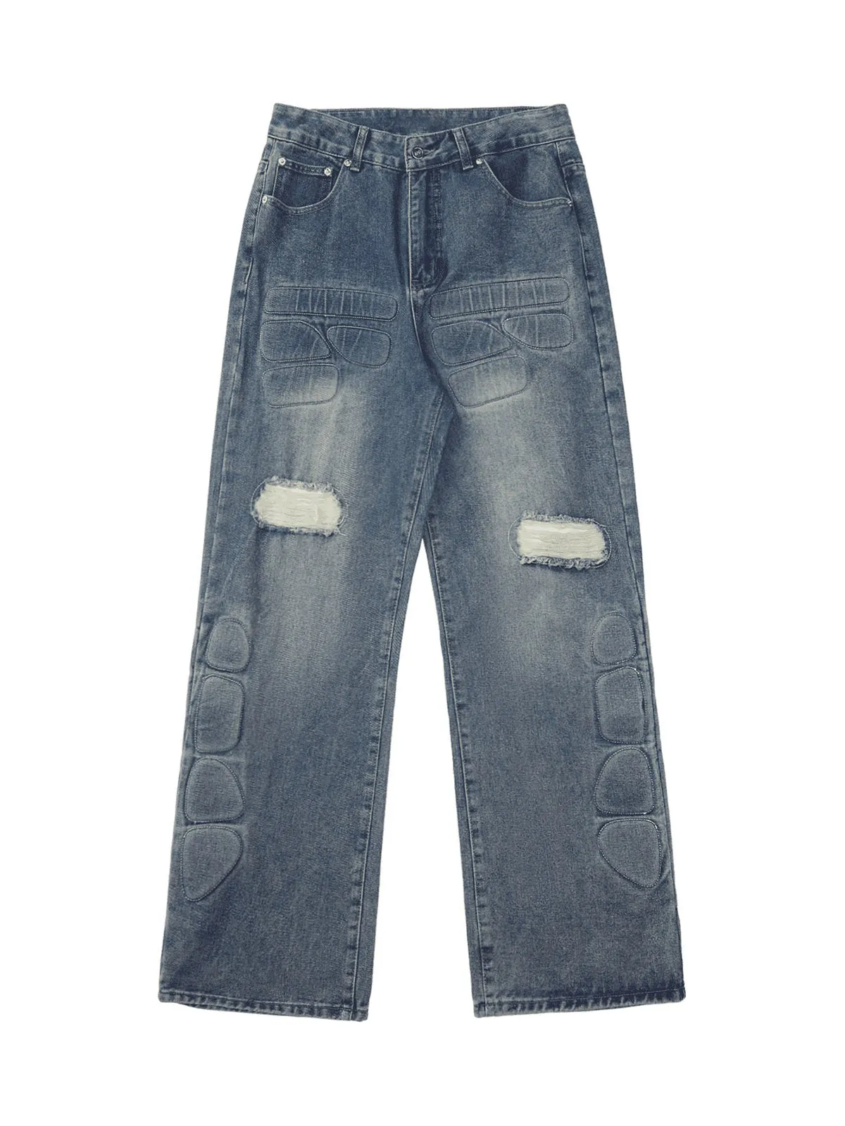 Sneakerhill High Street Washed Ripped Jeans