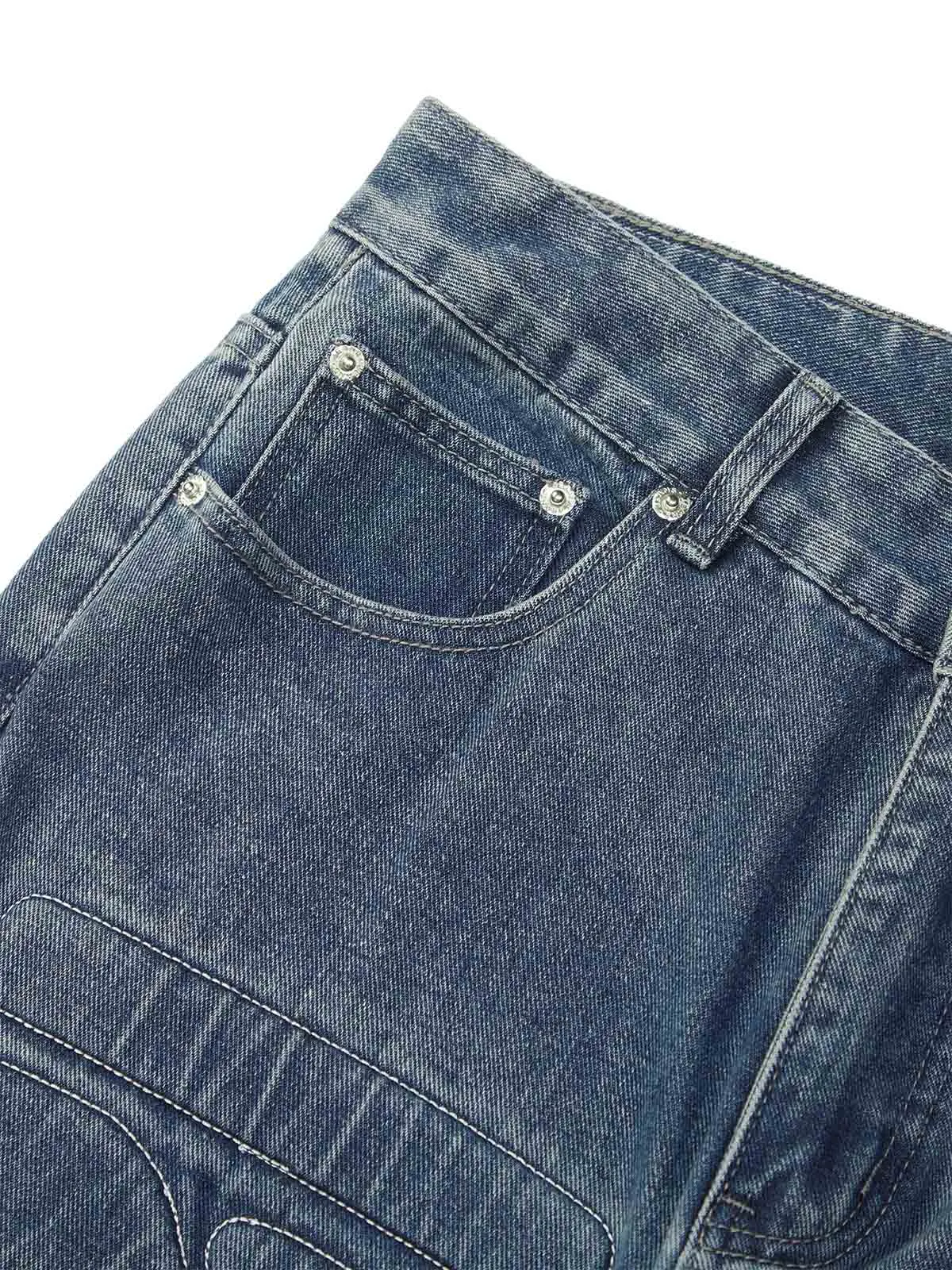 Sneakerhill High Street Washed Ripped Jeans