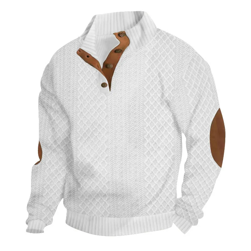 Stand Collar Long Sleeve Sweater Men Sweatshirts