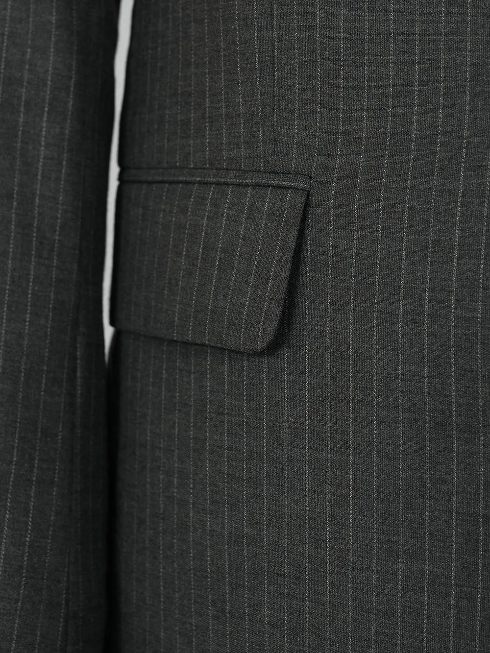 Stripe Charcoal Black Bespoke Men Suit Tailored