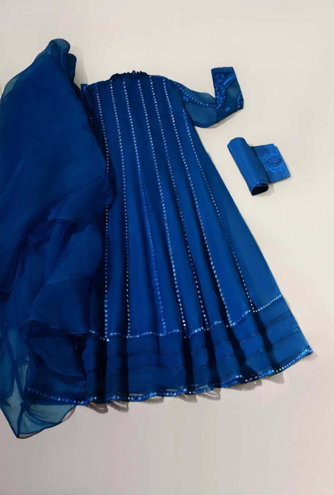 Teal Blue Pishwas