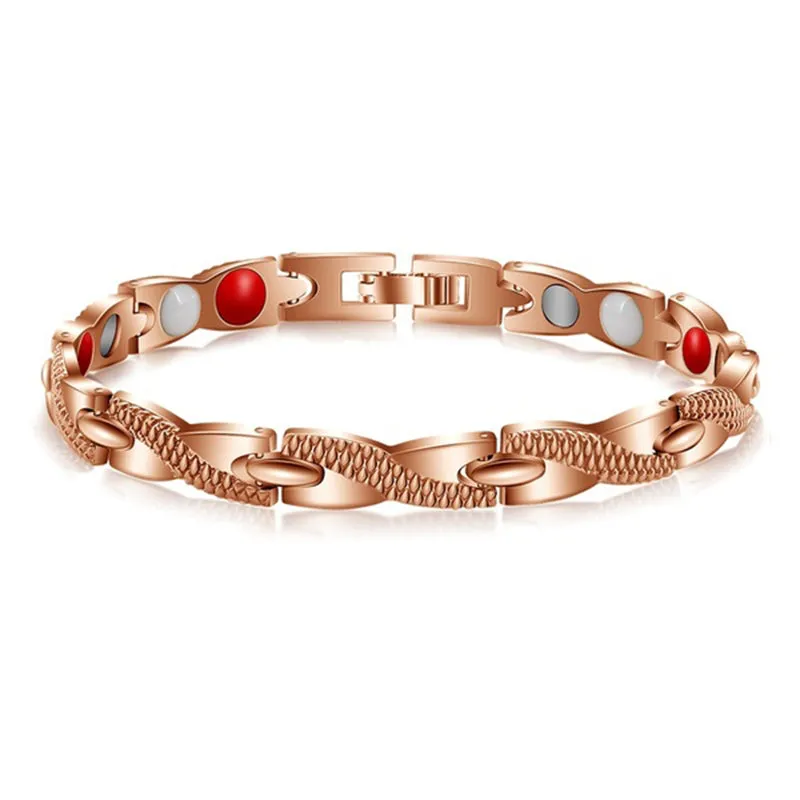 Weight Loss Energy Magnets Jewelry Slimming Bangle Bracelets Twisted Magnetic Therapy Bracelet