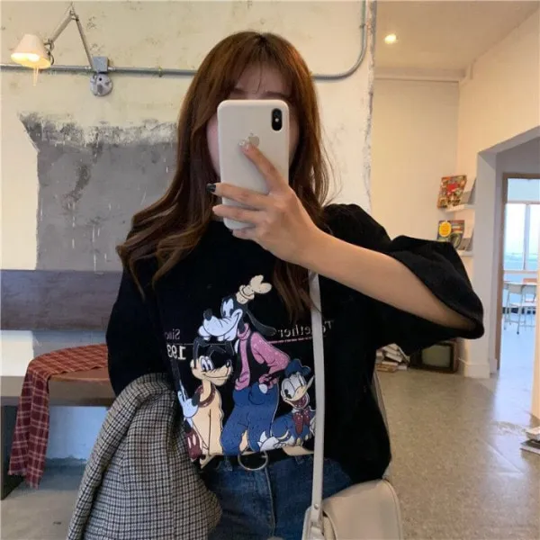 Women's Short Sleeve Cartoon/Anime T-Shirts 547710 M