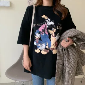 Women's Short Sleeve Cartoon/Anime T-Shirts 547710 M