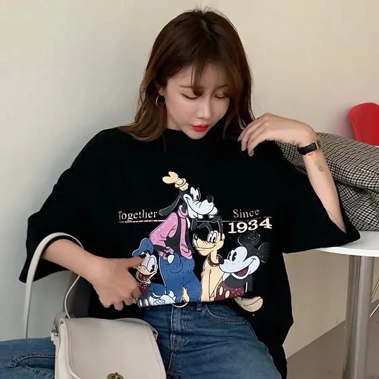 Women's Short Sleeve Cartoon/Anime T-Shirts 547710 M